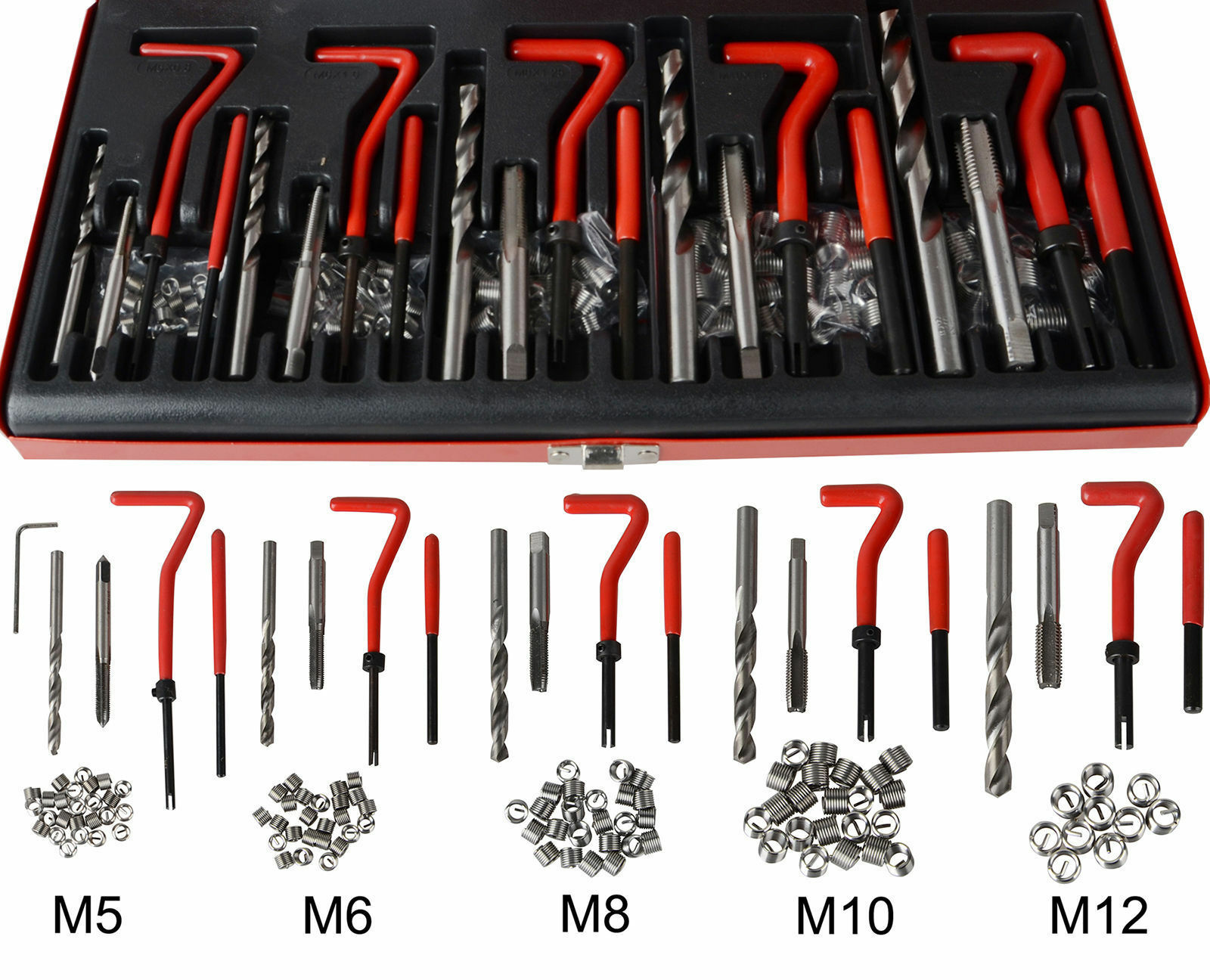 Helicoil Type 131PCS Thread Repair Kit rethread Stripp Metric M5 M6 M8 M10 M12