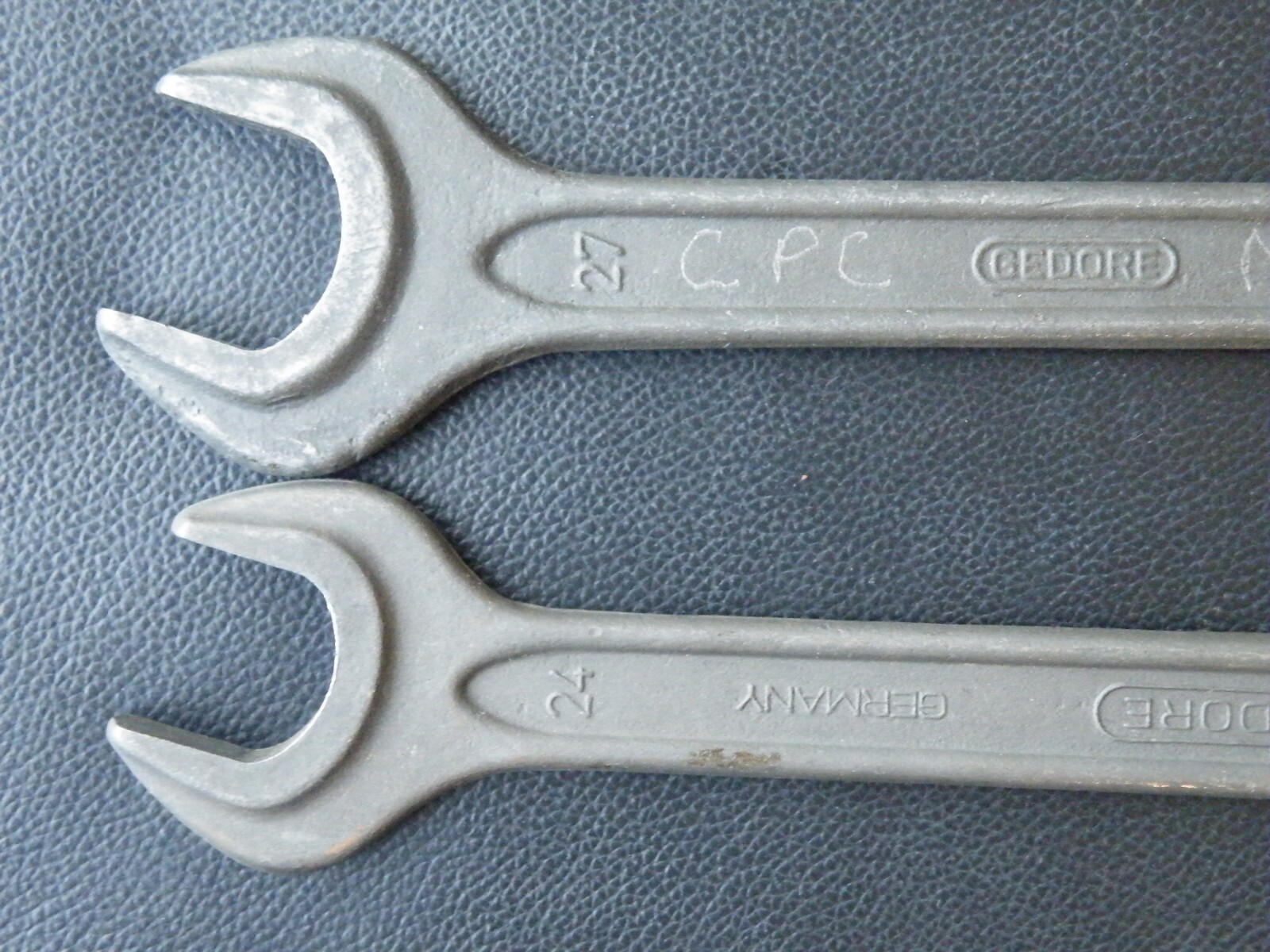 Vtg Gedore DIN895 Open Wrench 24x27mm(x2) + 27x32mm Germany + HOSHI FREE SHIP