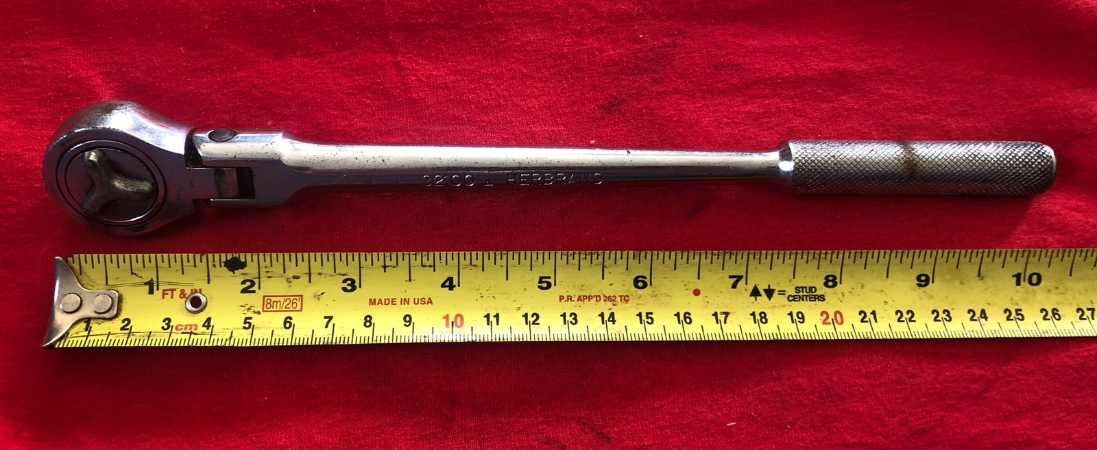Vintage Herbrand 3/8 Inch Drive Flexhead Ratchet