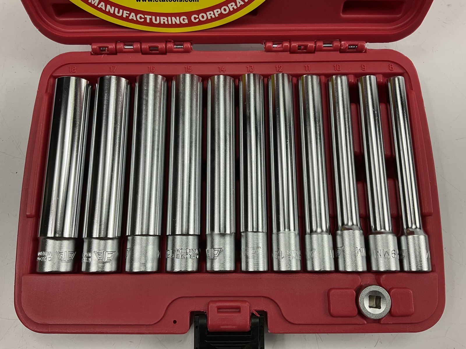 CTA TOOLS 1099 11 Piece EXTRA Deep Metric Socket Set (8mm-18mm)