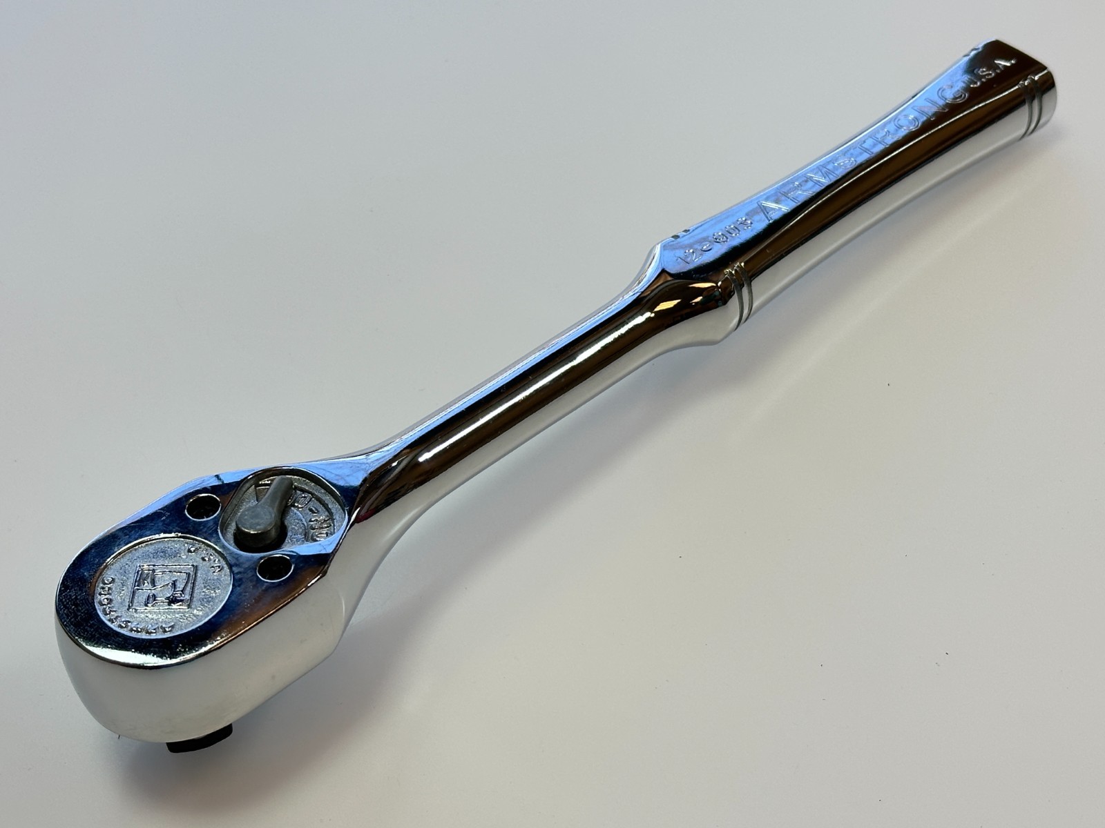 Armstrong Tools USA 12-903 1/2″ Drive Full Polished Chrome Plated Ratchet (NOS)