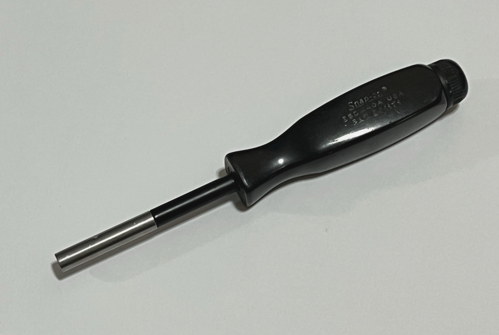 Snap On SSDM40A Magnetic Hex Bit Screwdriver Vintage Black Hard Plastic Handle