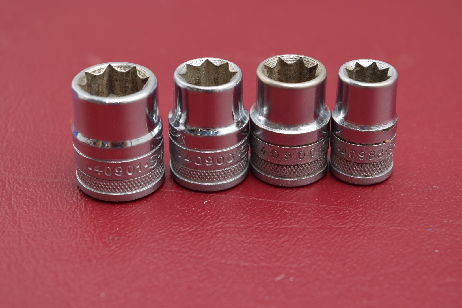 SK USA 4pc 1/4 Dr 8 Pt Double Square Socket Set 40900 40901 40988 5888