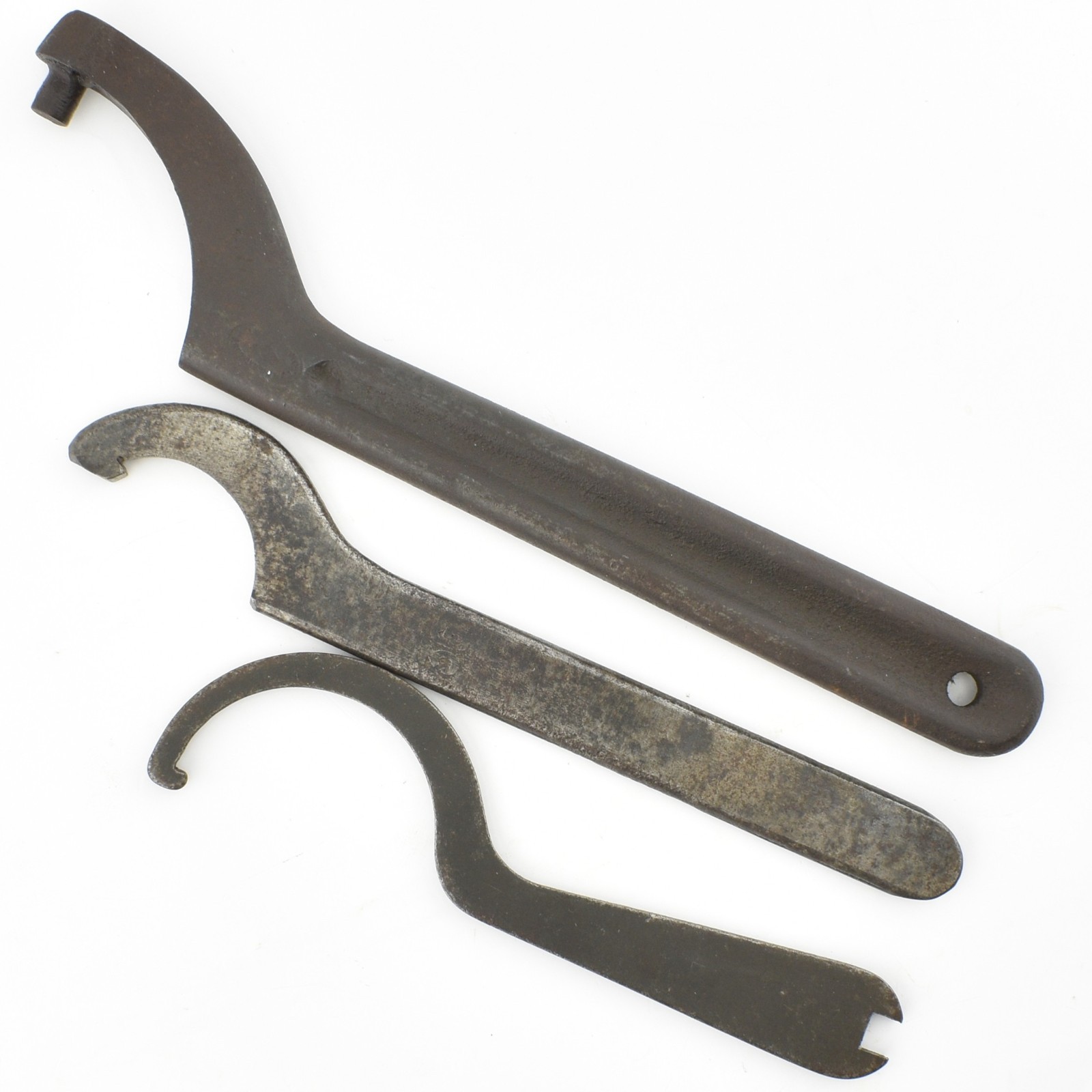 3x VTG C Hook Pin Spanner Wrench Williams USA 212, 36 Old Tool Car Farm Machine