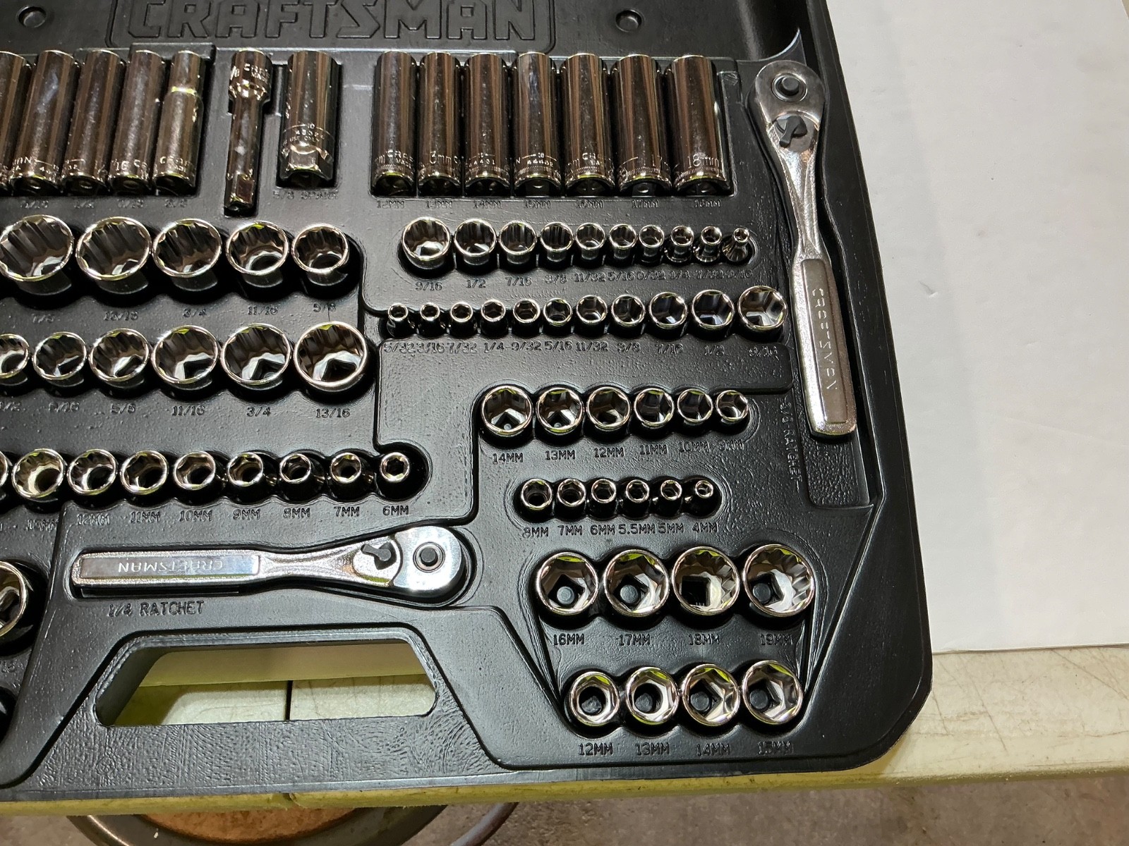 New Craftsman 101pc Metric & SAE Socket Set 1/4 3/8 1/2 Drive 33101 USA open box