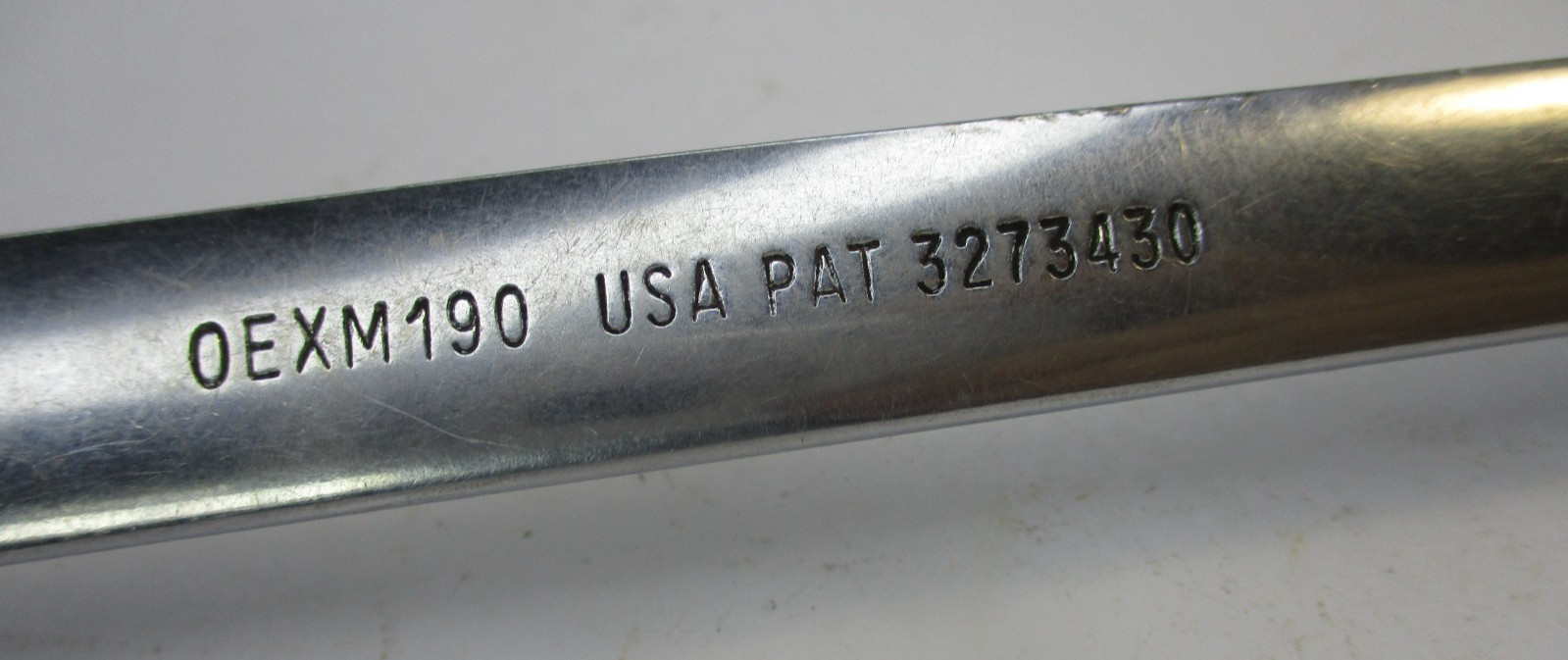 Vintage Snap on OEXM190 Metric 19mm 12 Point Combination Wrench USA Marks