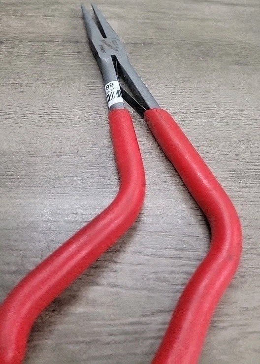 Snap-on Tools USA NEW RED Long Pistol Grip Needle Nose Pliers 912AEP