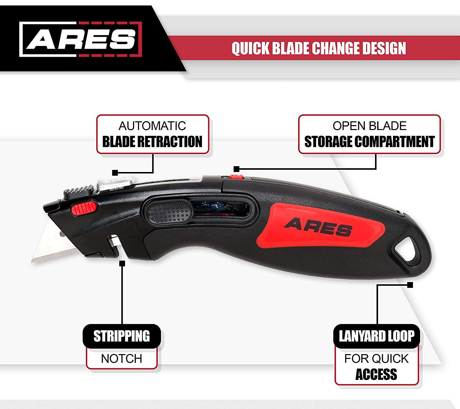 2 in 1 Heavy Duty Utility Knife | Automatic & Manual Blade Retraction