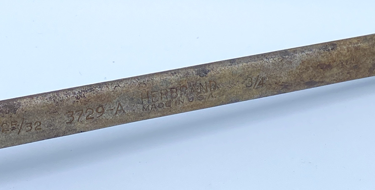 Herbrand 3729-A 25/32 in x 3/4 in Offset 12 Point Double End Box Wrench VTG