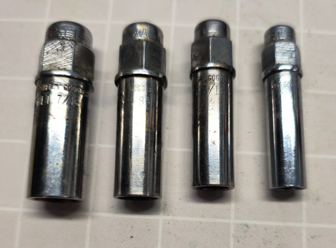 MAC Tools set of 4 Deep 6-point Chrome Tap-A-Socket TSL8,10,12,14