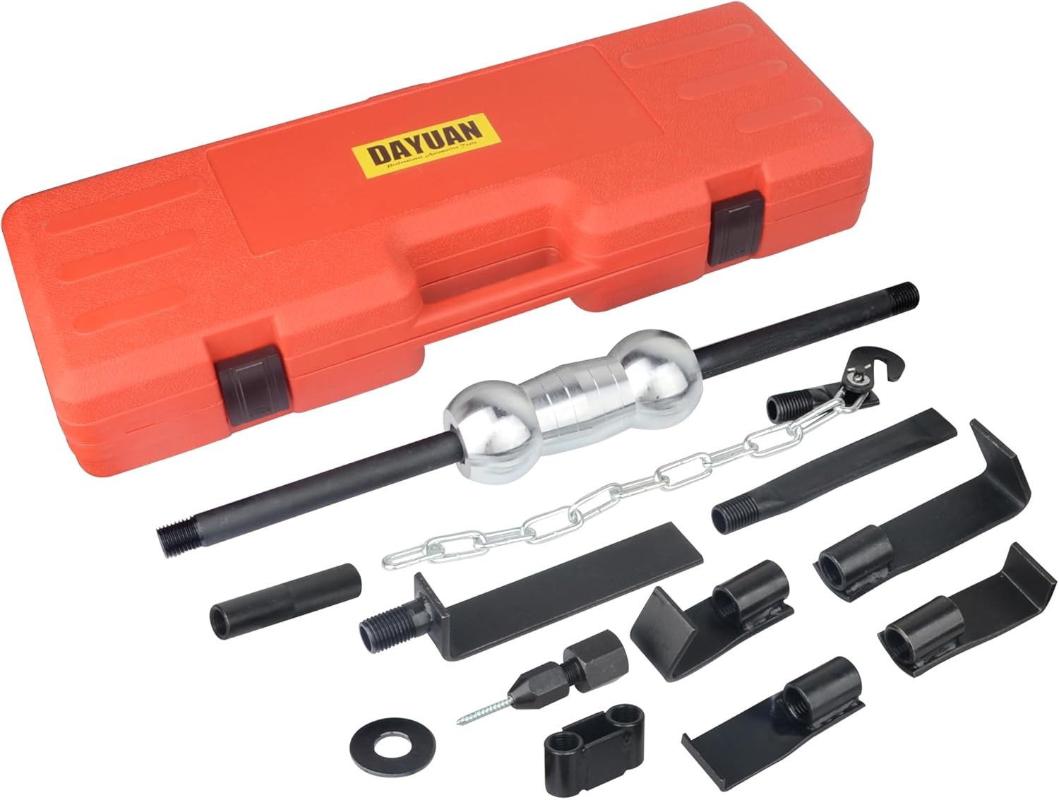 DAYUAN 13PC Dent Puller with Slide Hammer Auto Body Truck Repair Black,silver