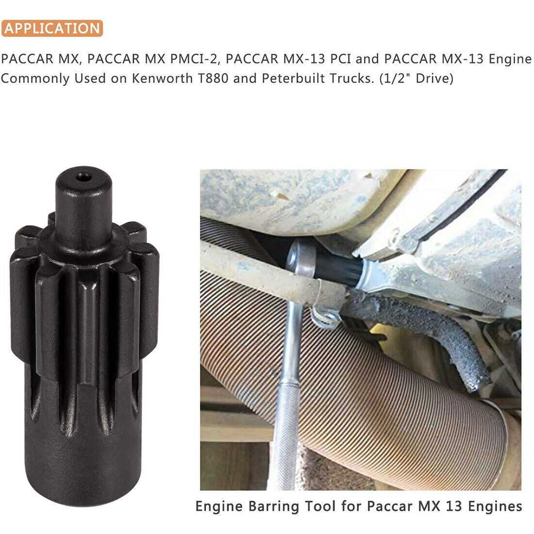 Engine Barring Flywheel Cranking Turning Tool for Paccar MX 13 Kenworth T880