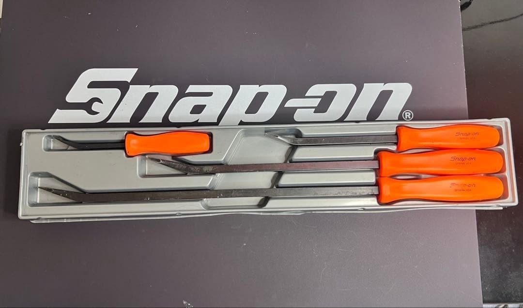 Snap-on SPB704O 4pc Orange Hard Prybar Set SPB704A SPB24A SPB18A SPB12A SPB8A