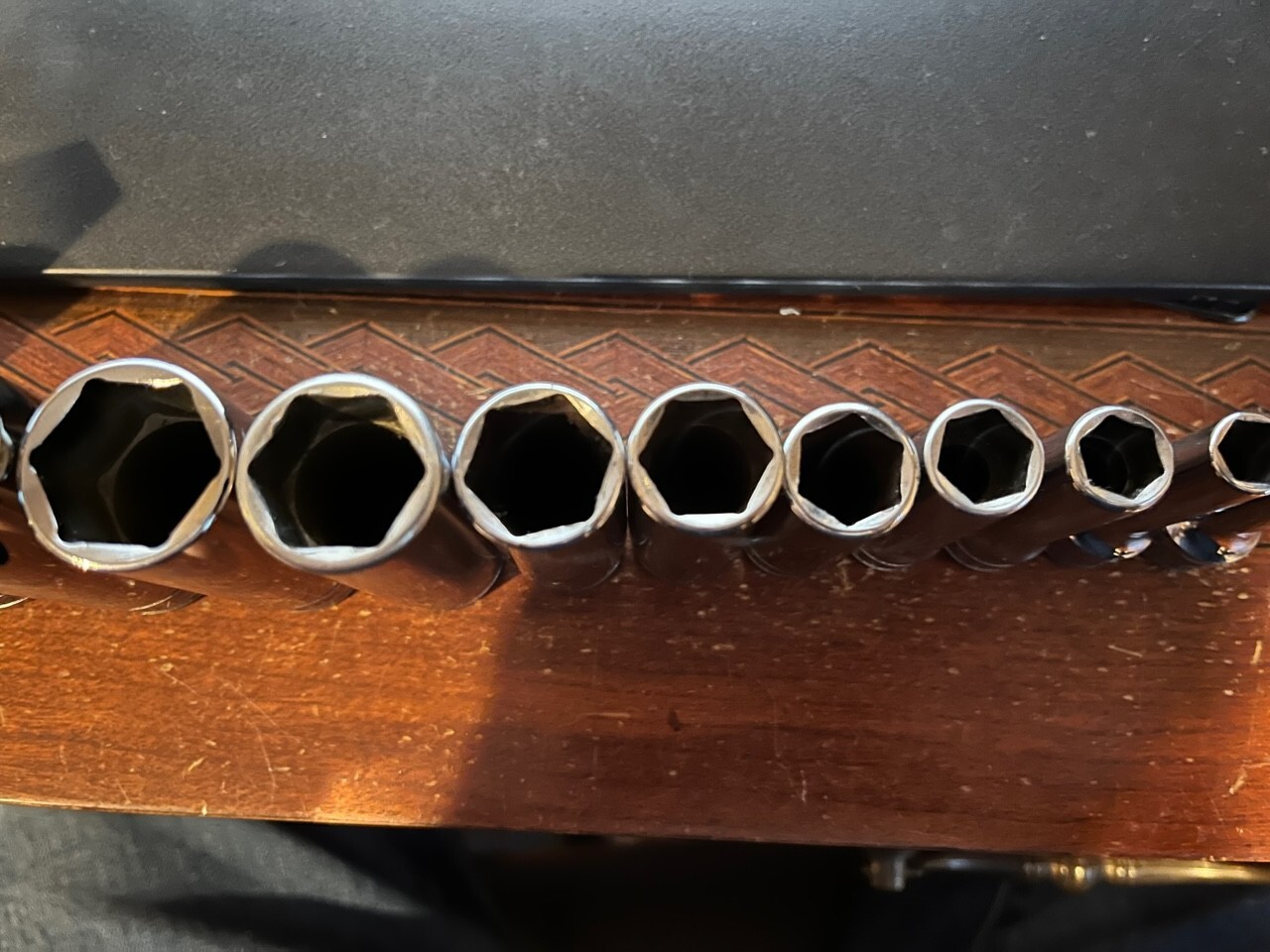 Snap-on 11Pc SAE 3/8″ Drive Deep Socket Set 1/4″ 7/8″ 6Pt 211SFSY w/ MetalTray