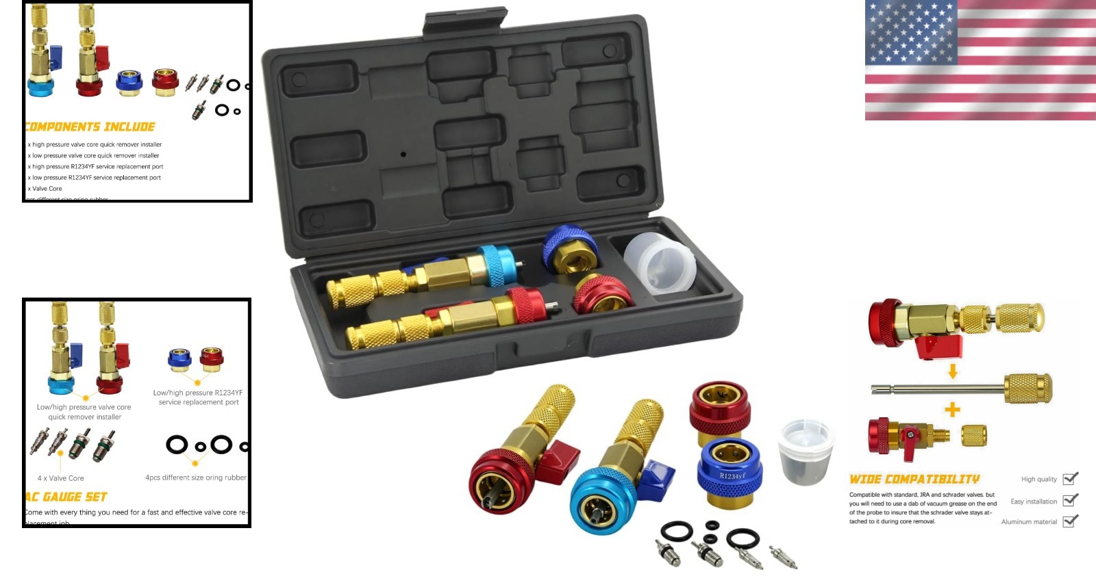 Automotive Air Conditioning Repair Tool Set