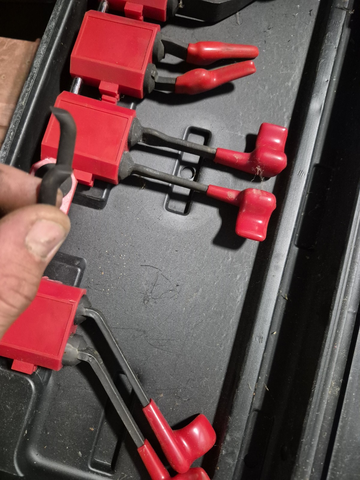 Kd 3835 7 Pieces Multiple Tip Geared Plier System Set with Case Used