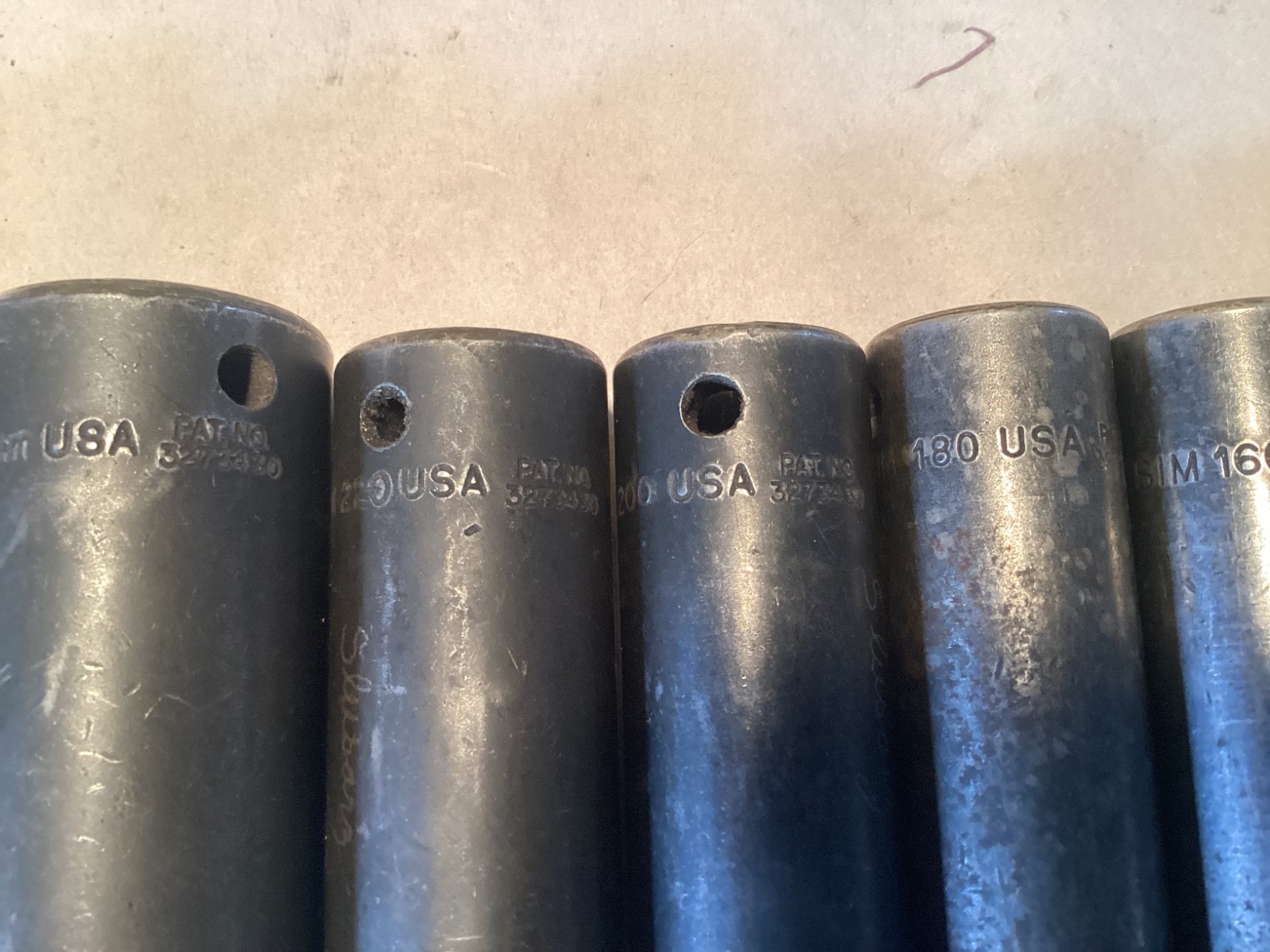 Snap-On deep impact sockets 1/2” 6 point 1” 15/16 7/8 1/2 9/16 5/8 11/16 1/2