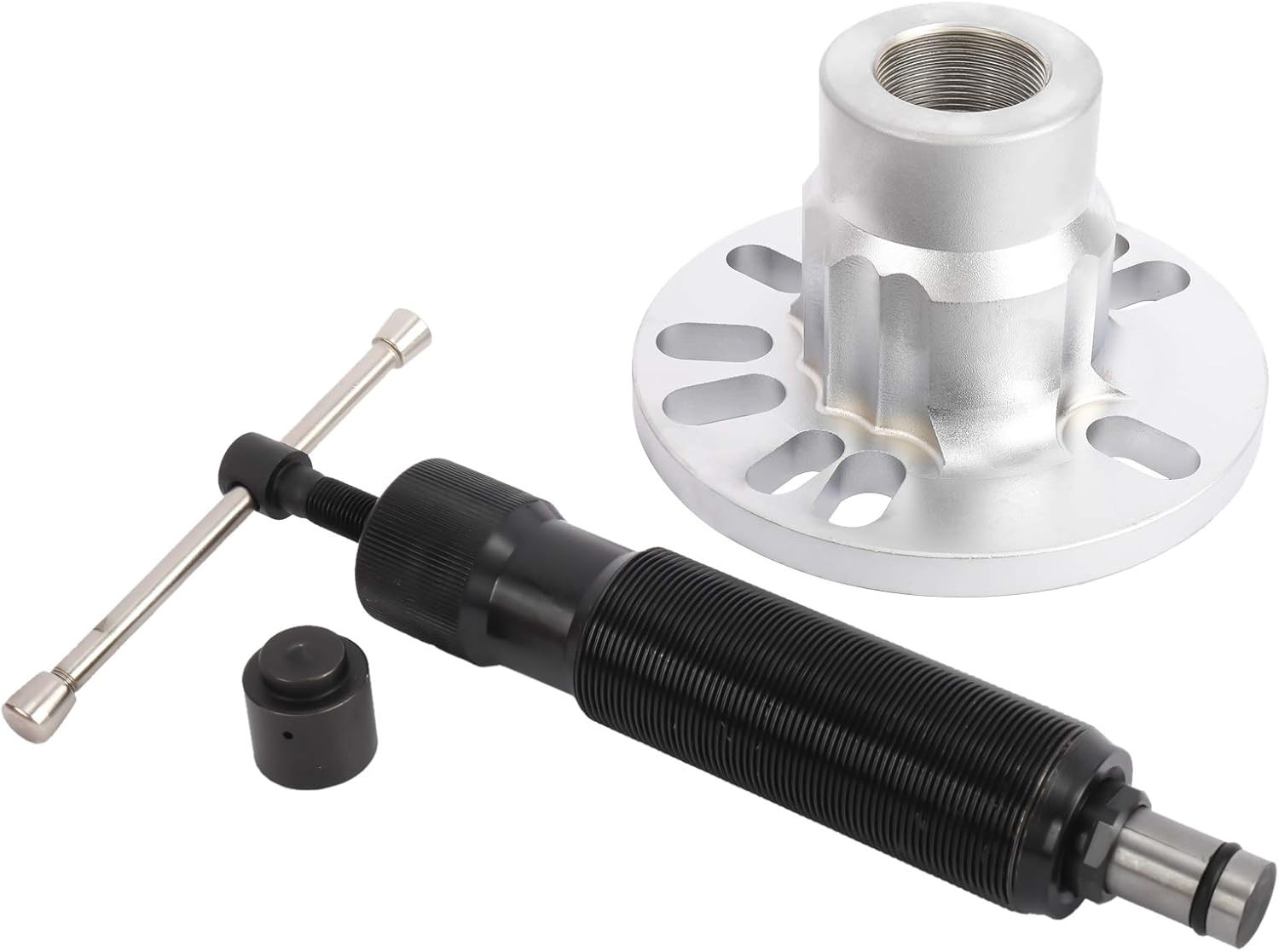 Hydraulic Wheel Hub Press Shaft Puller with Hammer Tool Kit 10 Ton 4 and 5 Hubs