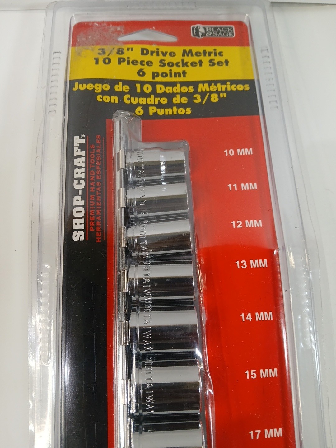 Shop -Craft 3/8″ Drive Metric 10 Piece Socket Set 6 Point New In Package