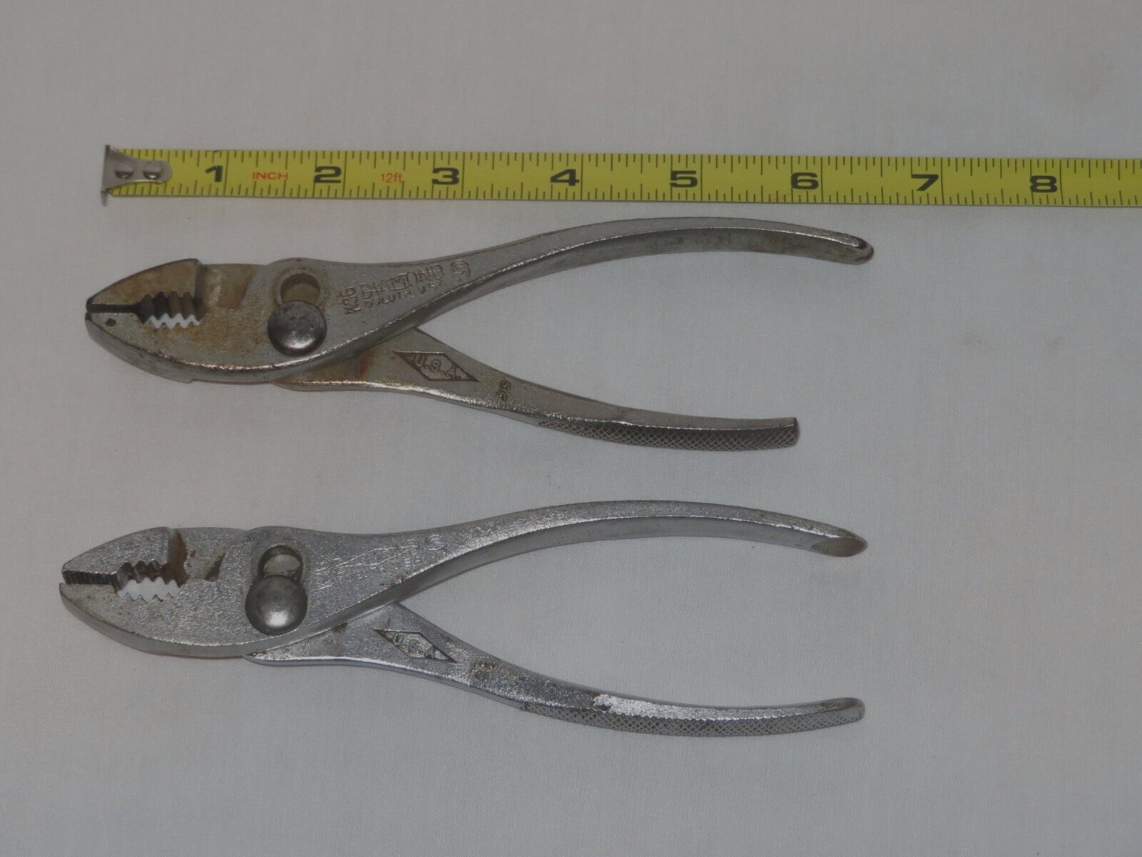 Diamond Tools K36 ~ 6.5” Slip Joint Pliers w/ Horseshoe Logo – USA – READ