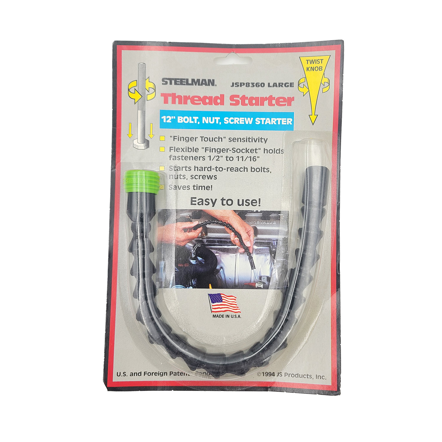 Steelman JSP8360 12 in Bolt Nut Screw Starter Tool 1/2 to 11/16 Inches New