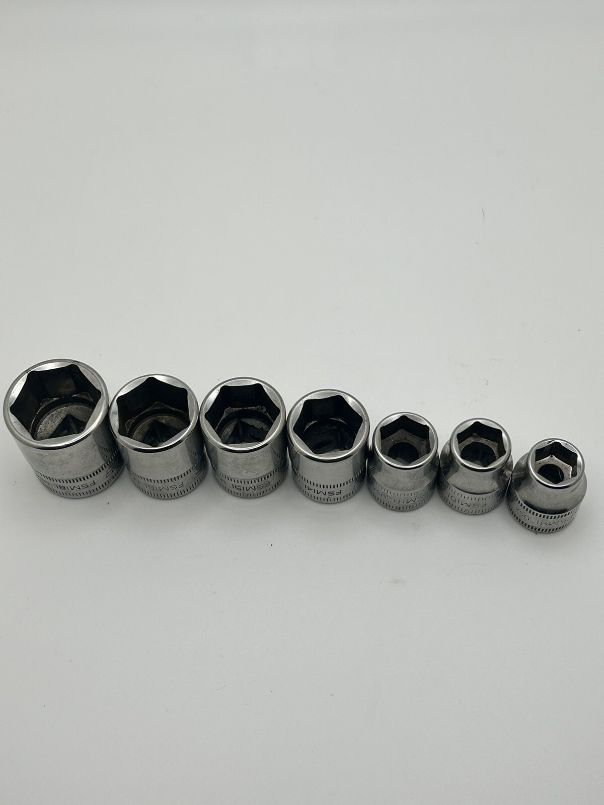 Snap-On Tools 3/8″ 6 point Metric 7 Pc Shallow Set FSM (9 10 11 14 15 16 & 18)