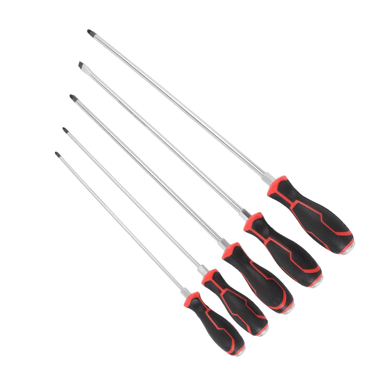 5Pcs 450mm Extra Long Screwdriver Tool Ergonomic For Auto Repair Premium