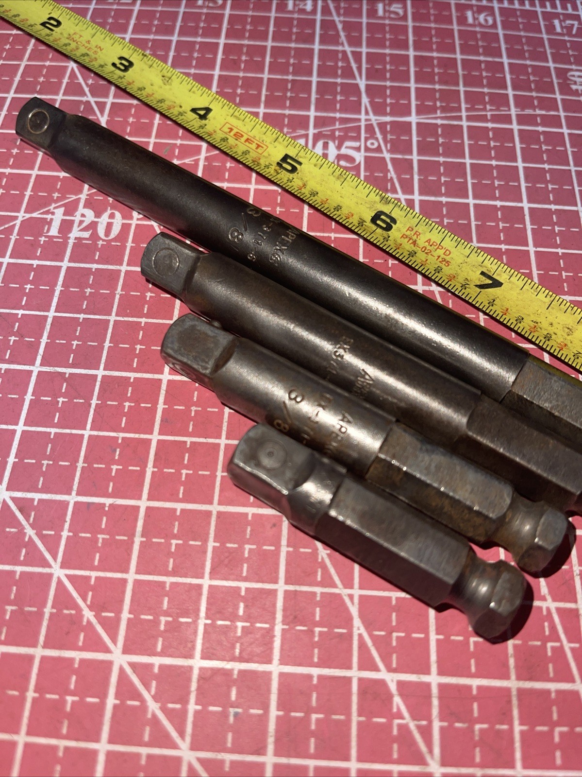 Apex USA 4 Piece 7/16 Hex Power Adapter Extension Set 3/8 Drive 2-6” Ex371