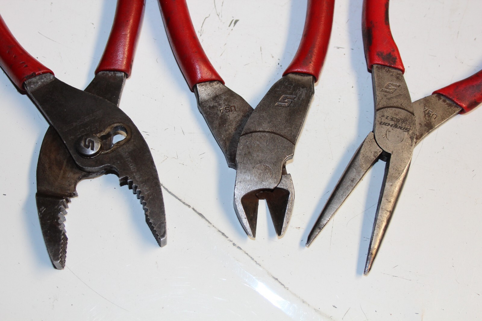 SNAP-ON TOOLS COMBI SPLIT-JOINT, NEEDLE NOSE PLIERS & DIAGONAL CUTTER SET 3pc US