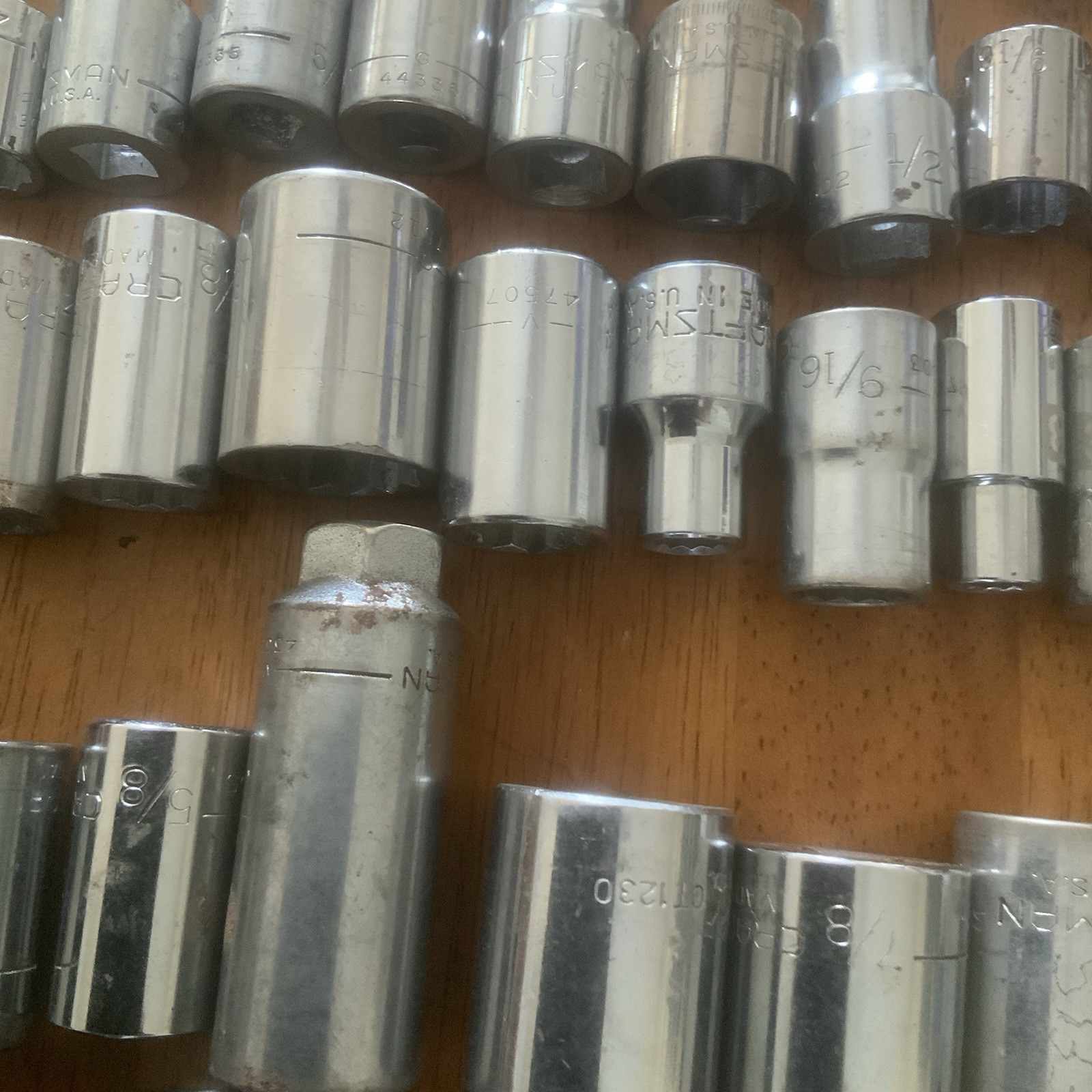 Lot Of 155 All Craftsman Sockets & Extension (Mixed Sockets Lot) Vtg Euc