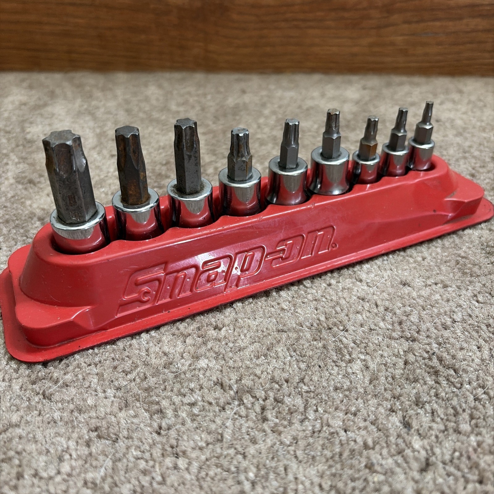 Snap On 209EFTXBY 9 pc Combination Drive TORX Bit Torx Socket Set