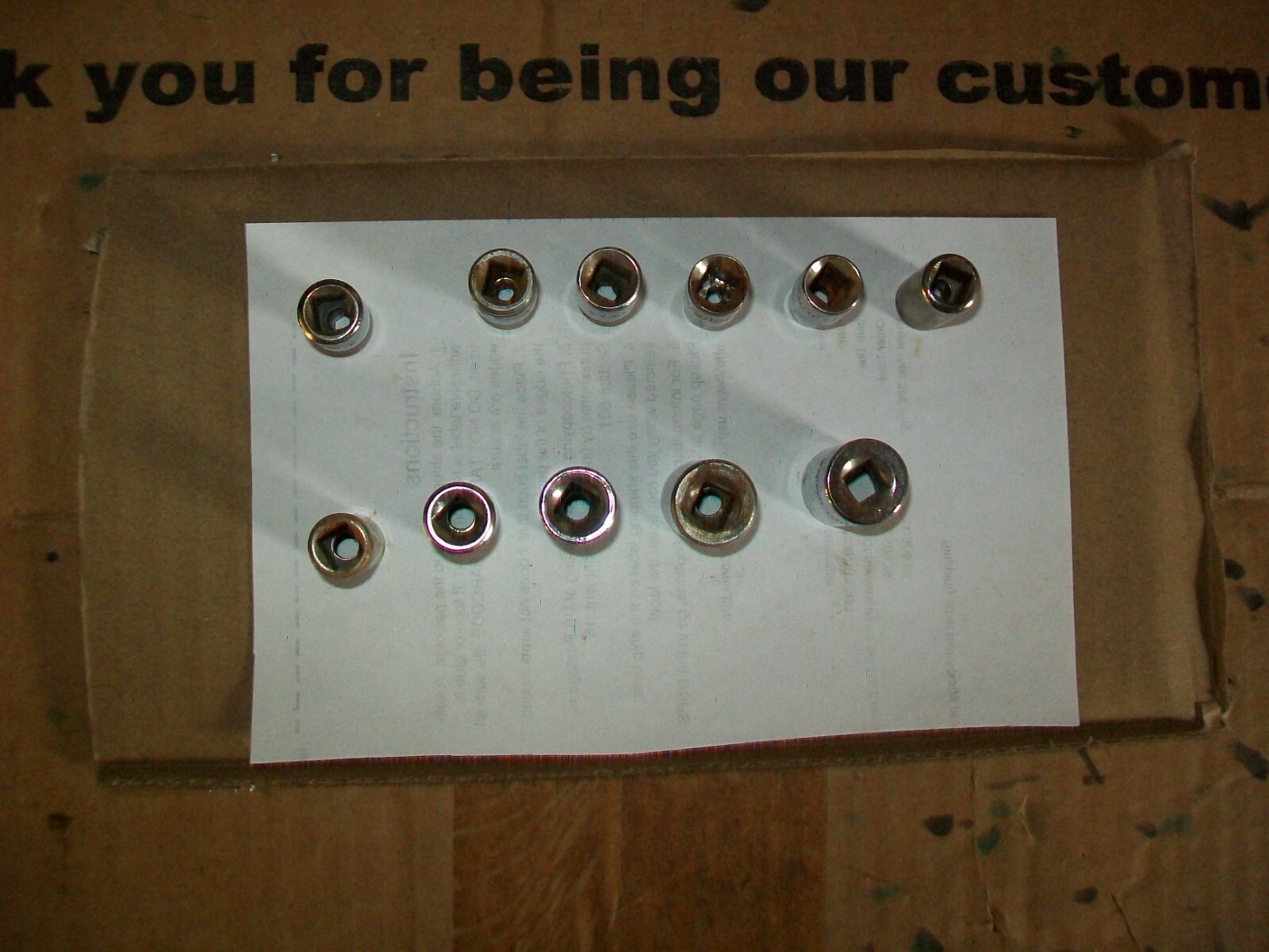 11 Of Unbranded Metric Standard Sockets 1/4 Drive 6 Point