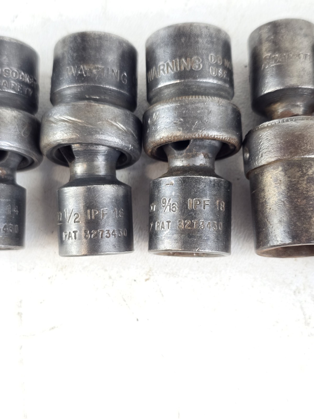 Snap On IPF IMBF 7 pc. 3/8 in Drive 3/8″-3/4″ Impact Swivel Socket Set USA