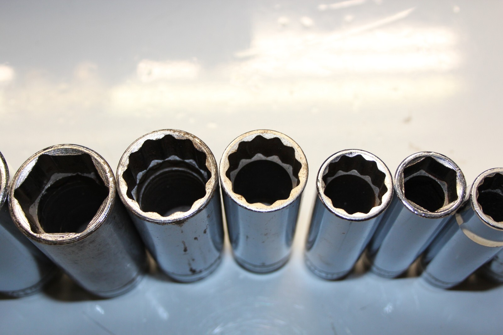 SNAP-ON TOOLS 1/2″ Drive 12- / 6-POINT SAE DEEP CHROME SOCKET SET 14PCS USA