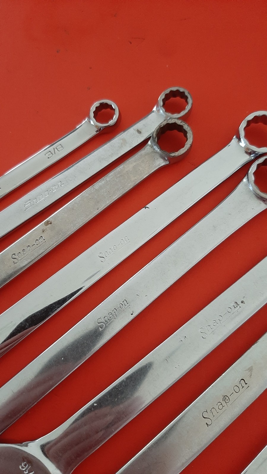 Vintage Snap-on Tools USA 7pc SAE Combination Wrench Set 3/8″ – 3/4″ OEX 601