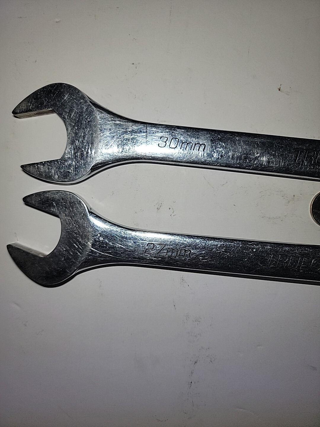 2 Pc Japanese Made True Craft 8127 & 8130 27 & 30mm Wrenches
