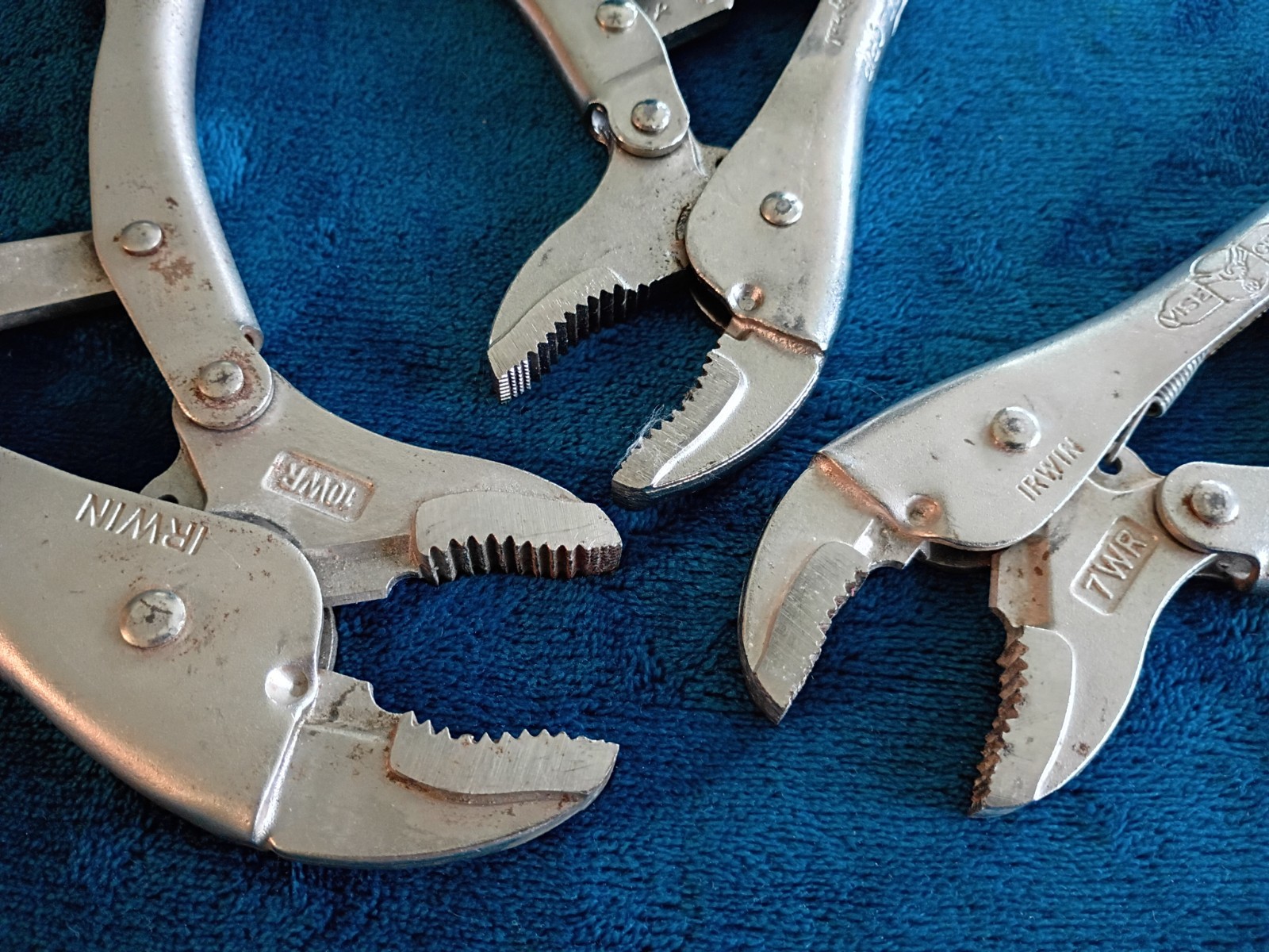 Irwin Vice-Grip Locking Pliers Set 10WR, 7CR and 7WR Curved Jaws.