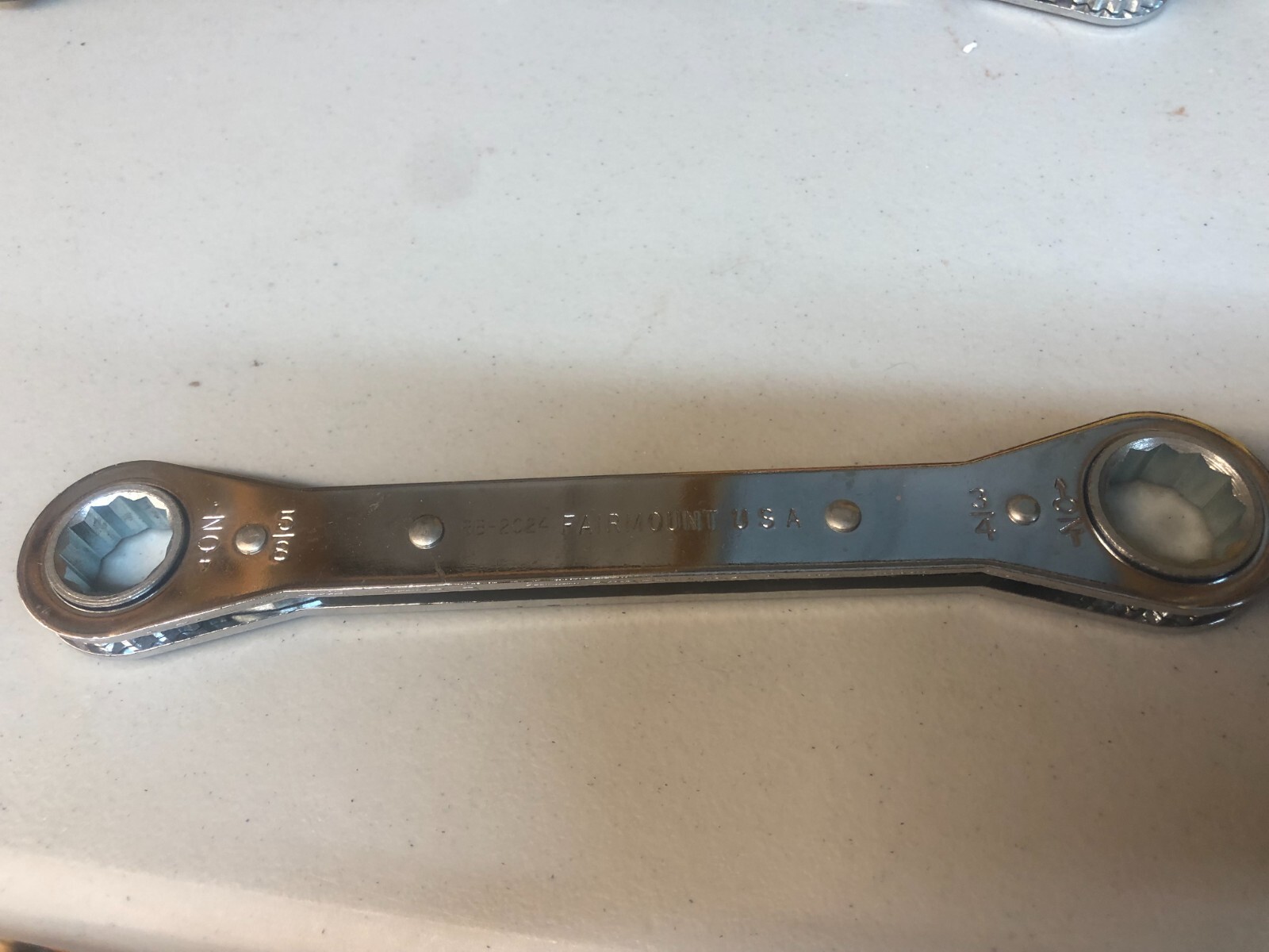 Fairmount Tools Ratcheting Box End Wrench 3/4 x 5/8 RB-2024 #GF