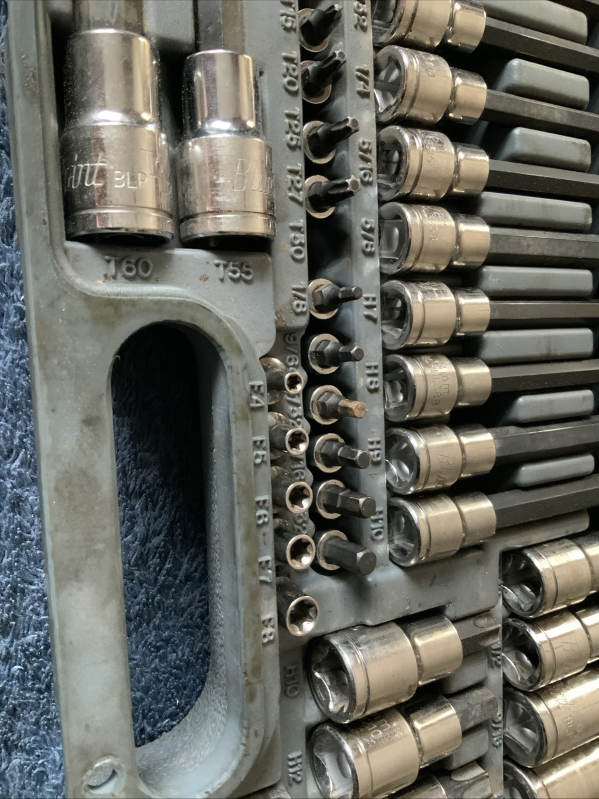 Blue Point 87pc Torx / Hex Bit Socket Set, Blpthc87…..missing 2, And 1 Tip Broke