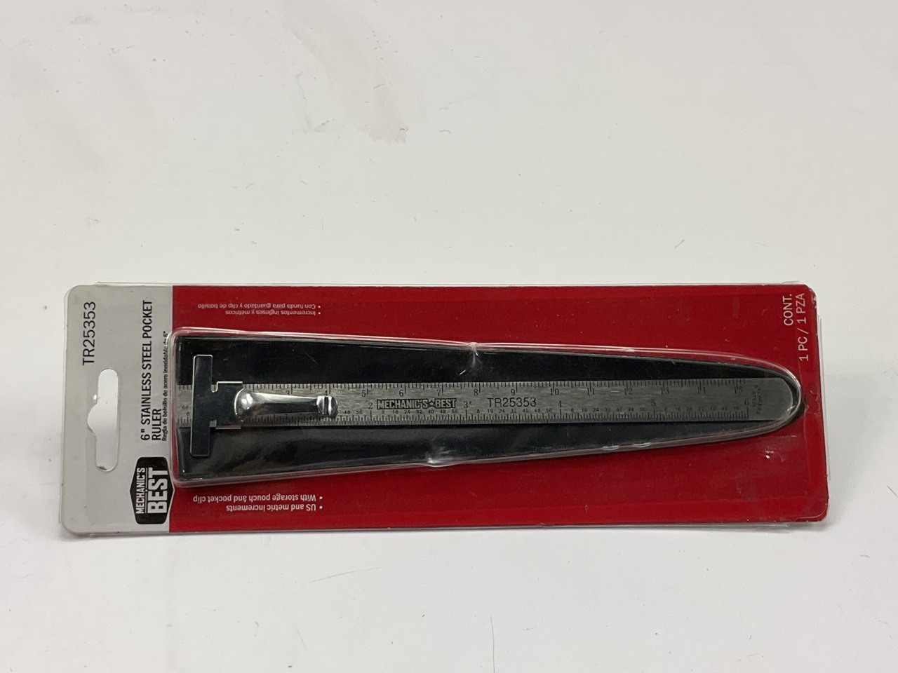 Mechanics Best TR25353 Stainless Steel Pocket Ruler Tools 6″ Inch