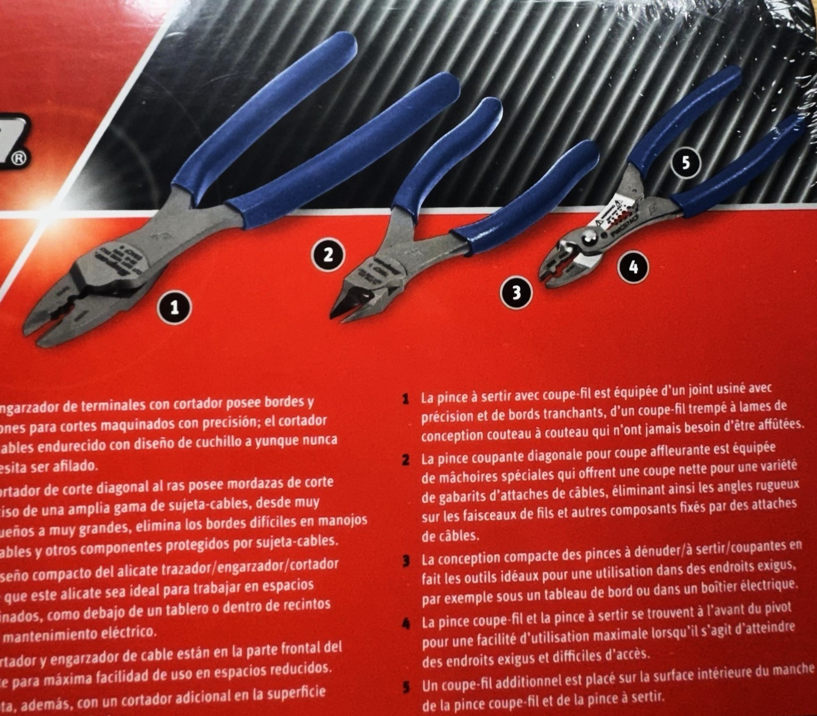 *NEW* SNAP-ON TOOLS PLWIREKIT MB 3pc *BLUE* Soft Grip Wire Service Pliers Set