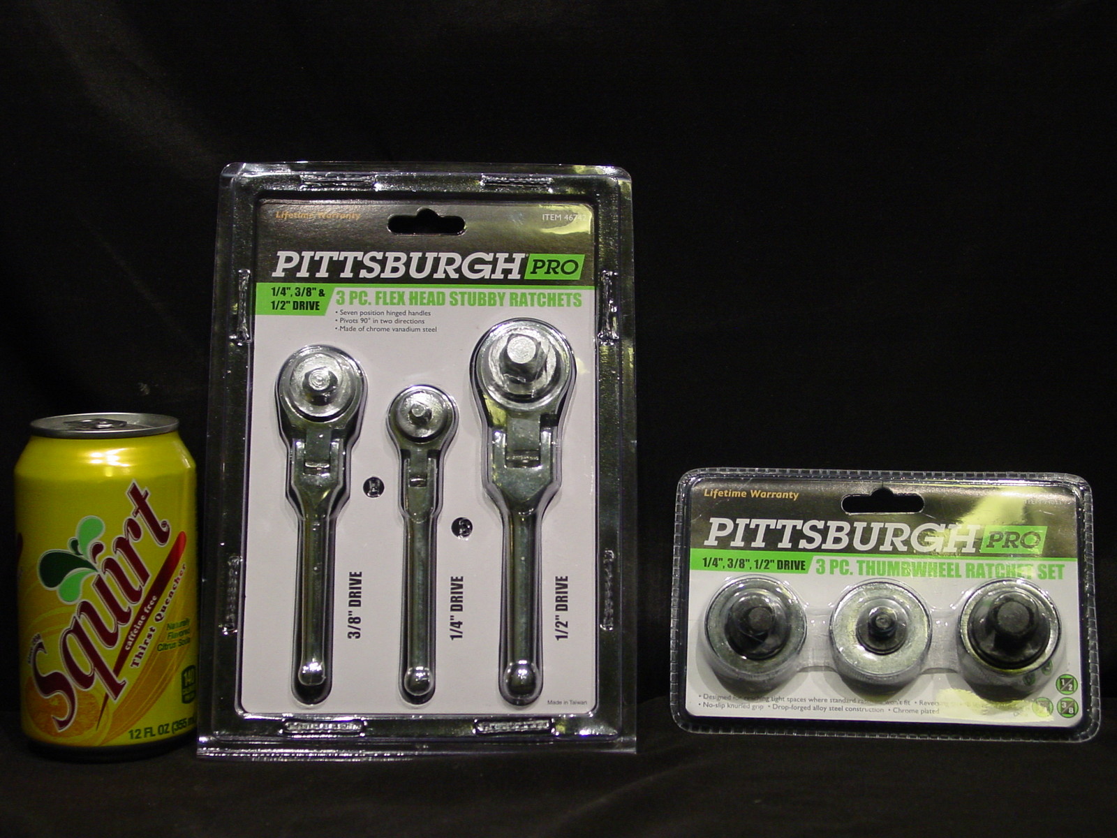Flex Head Stubby & Thumbwheel Ratchet Set 1/4 3/8 1/2 Wrench Wrenches Tight Spot