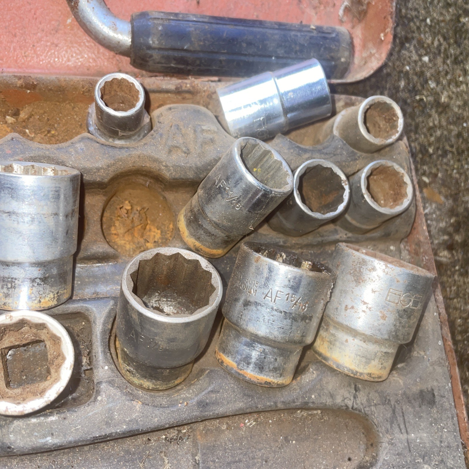 W Germany Socket Set 1/2″ Drive Vintage Tools incomplete30 pieces