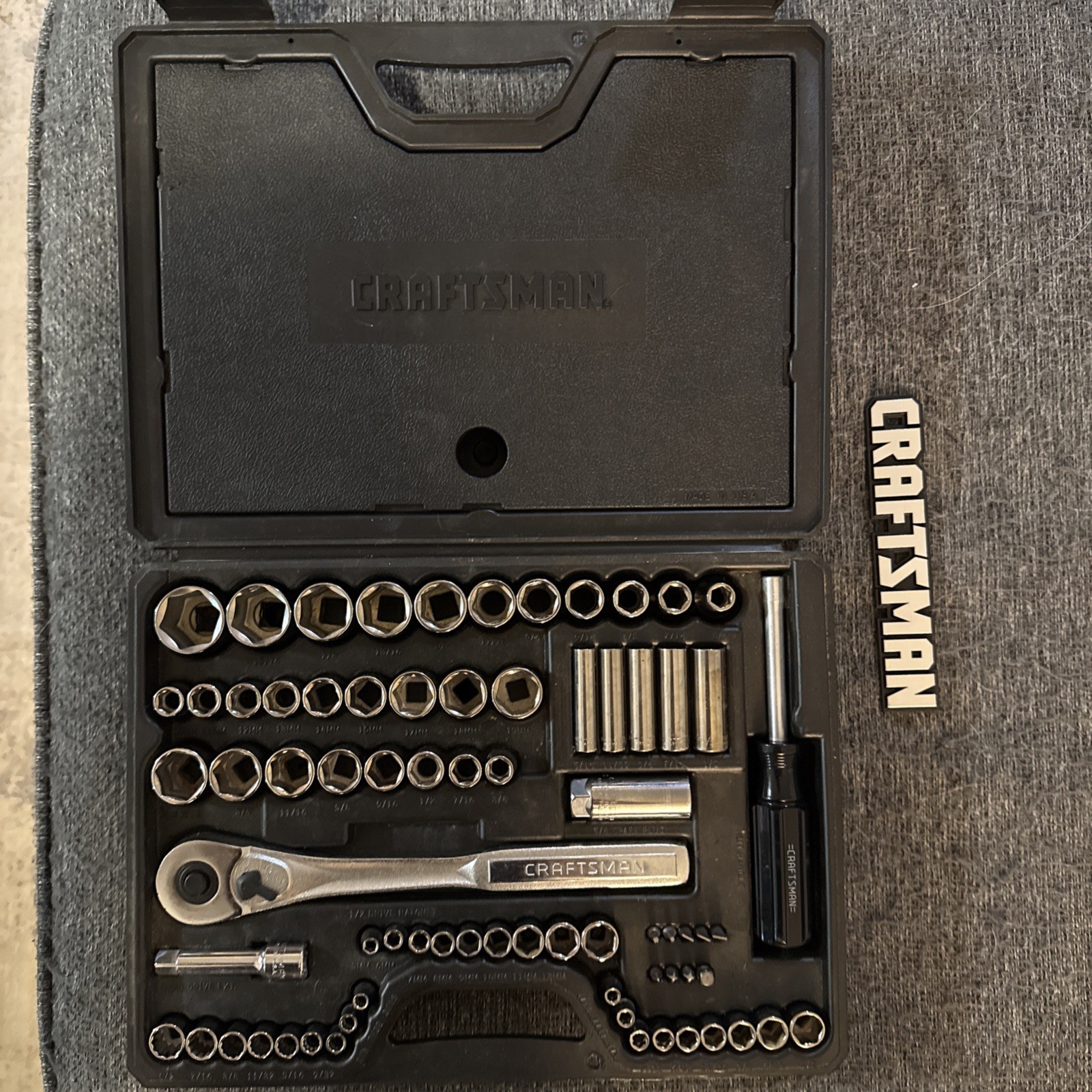 Craftsman 33675 – 75pc Metric & SAE Socket Set 1/4″ 3/8″ 1/2″ MADE IN USA