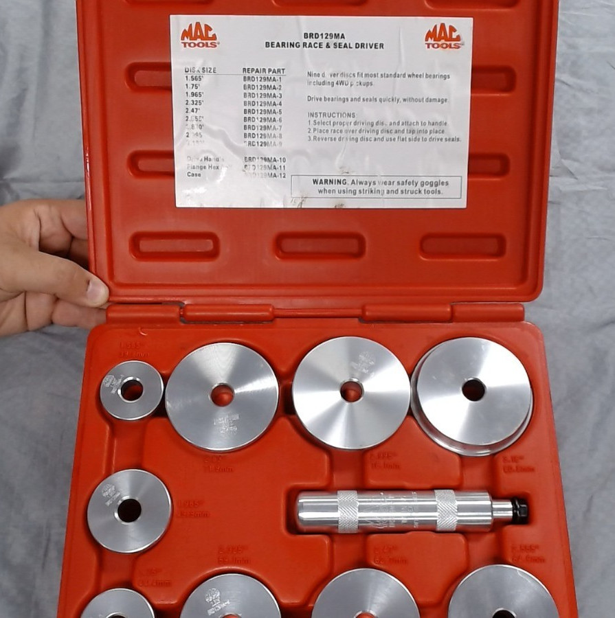 USED MAC TOOLS BRD129MA RACE BEARING AND SEAL DRIVER SET (Clean)