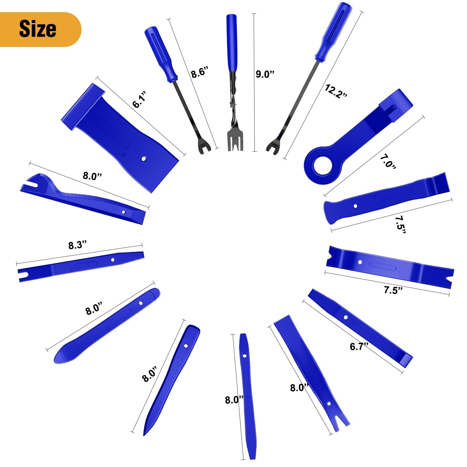 330Pcs Trim Removal Tool Set – Auto Push Pin Clips, Bumper Fasteners, Pry Kit
