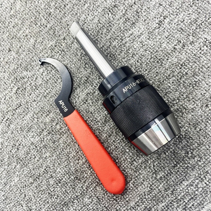 APU16-MTA2 Morse Taper 2 MT2 Integral Shank Steel Keyless Drill Chuck&Spanner