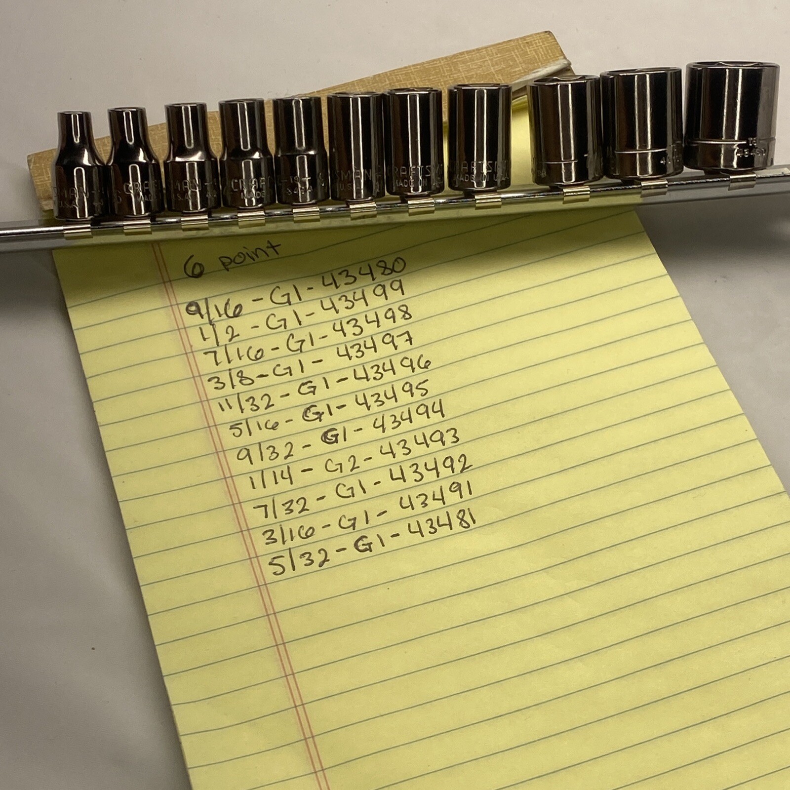 Craftsman USA 1/4″ Drive 6pt Shallow Chrome 11 Piece Socket Set 5/32″ – 9/16”