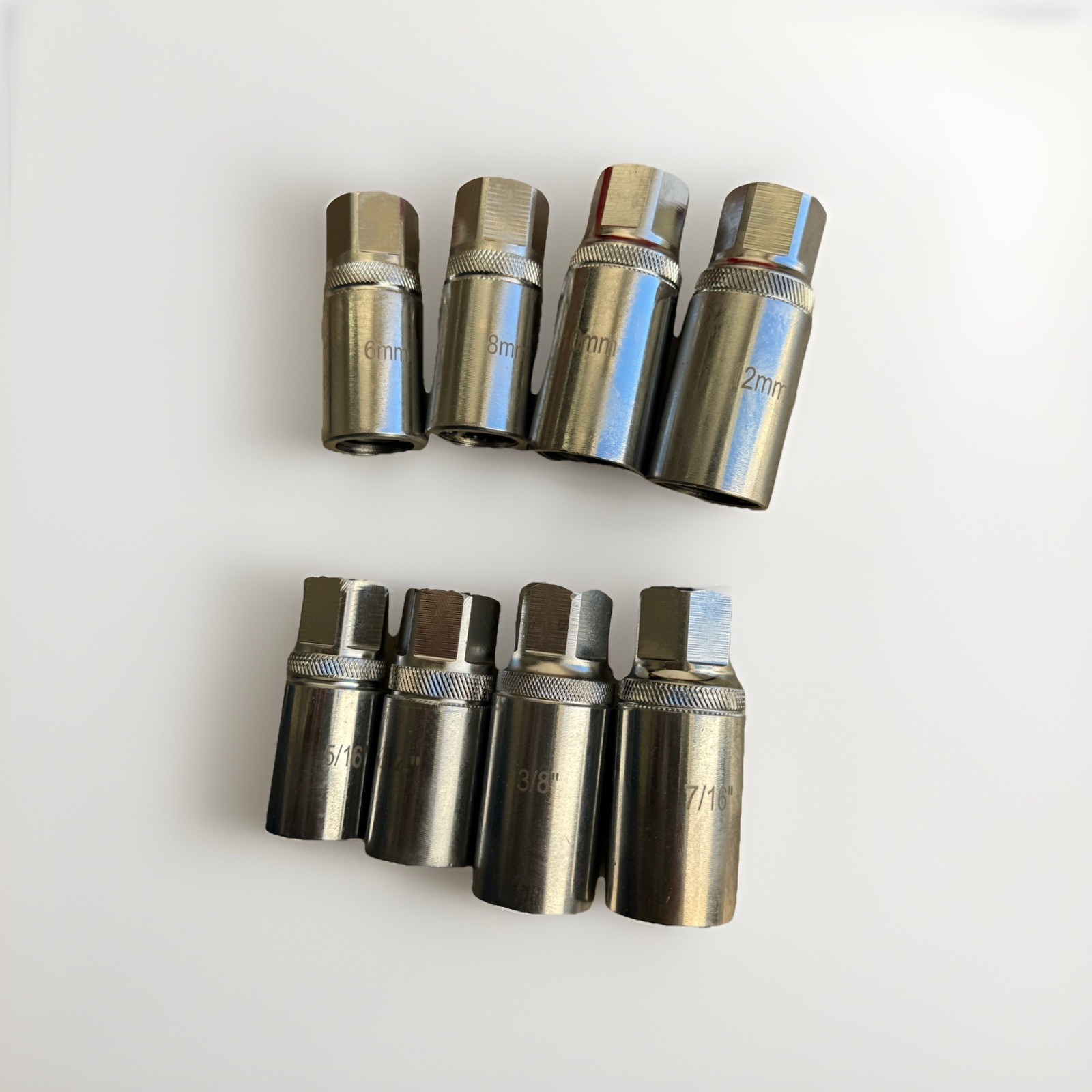 8pcs SAE/MM Socket Stud Screw Extractor Removal Installer w/Inner Roller Grip