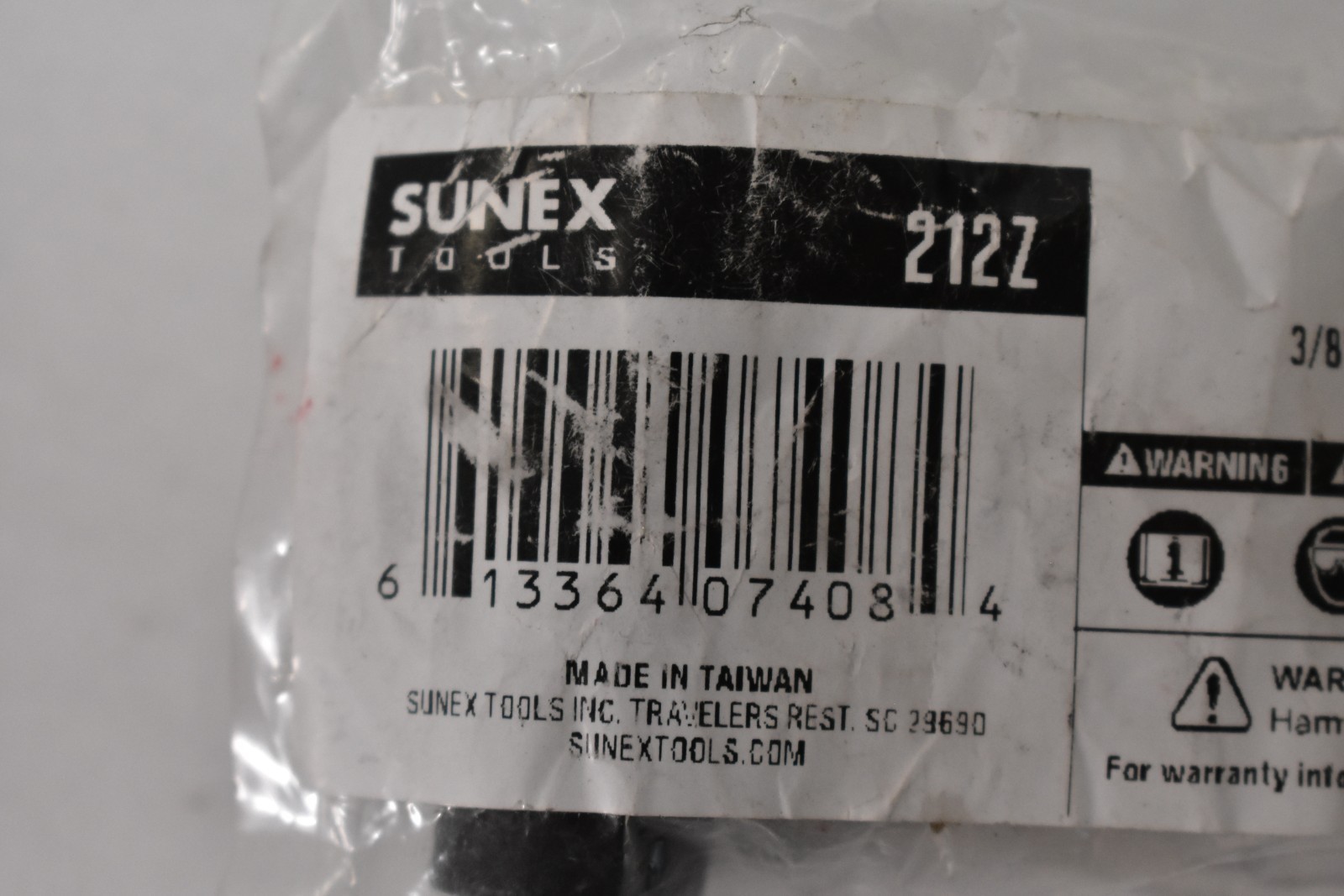 Sunex 212Z 3/8″ 12 Point Impact Socket 1/2″ Drive Shallow Standard Tool